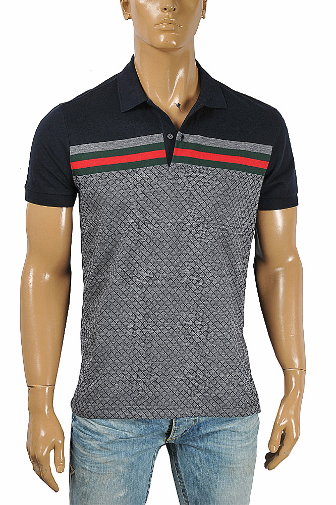 GUCCI men's polo with red and green stripe 40